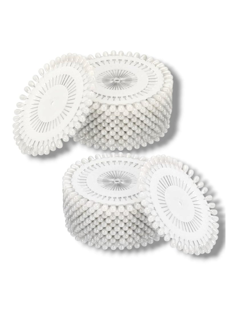 Star Beja Premium Decorative Sewing Pins – 24-Piece Corsage & Craft Pins Set for DIY, Quilting, Embellishments & Dressmaking – Strong Steel Shaft with Pearl Heads White Color - Image 1